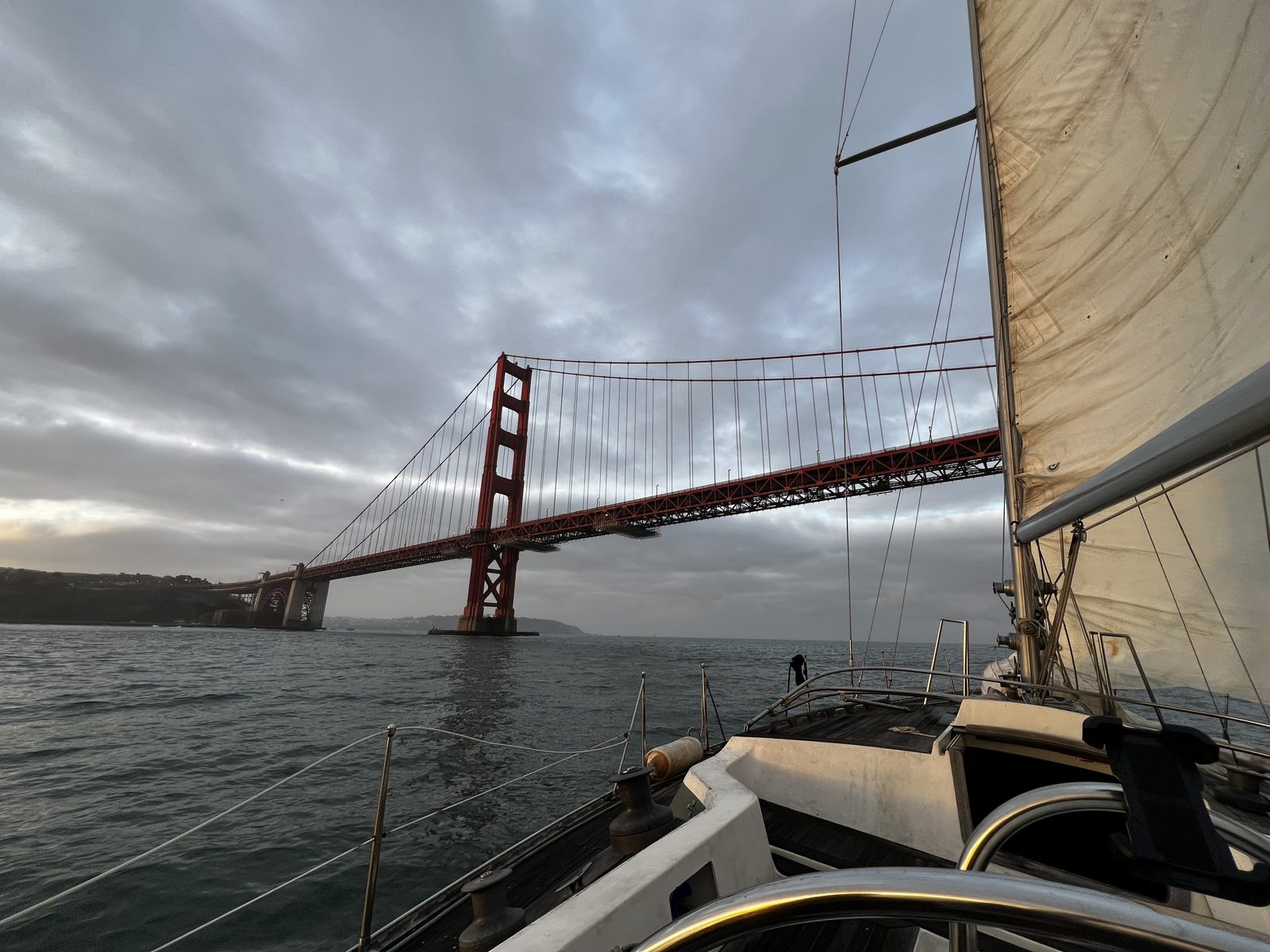 Sailing under the Golden Gate Bridge